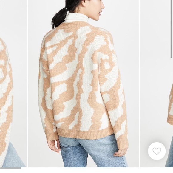 Line and dot Keaton Sweater Size Medium Camel - Picture 5 of 6